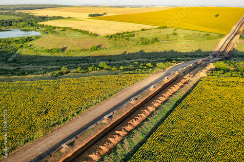 Natural gas pipeline construction  photo