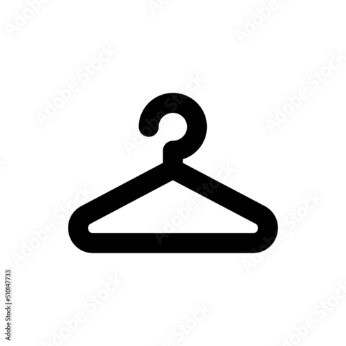 Simple hanger icon, Vector outline icon on white background.