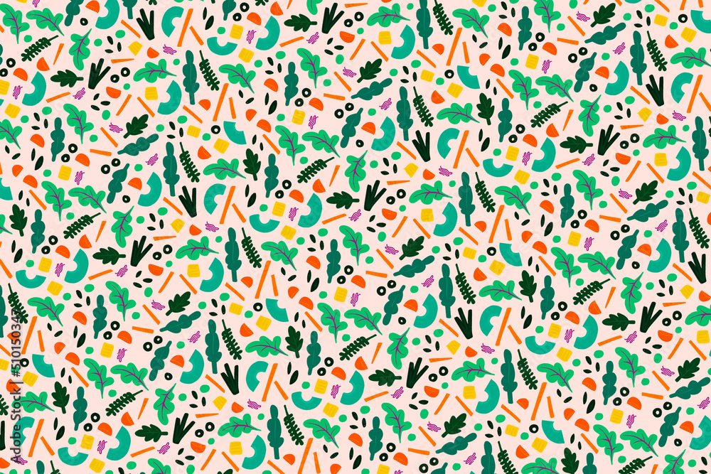 Colorful healthy salad. Food illustration Colorful healthy salad. Food illustration