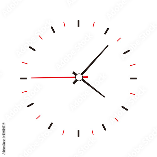 Clock icon vector illustration on white background