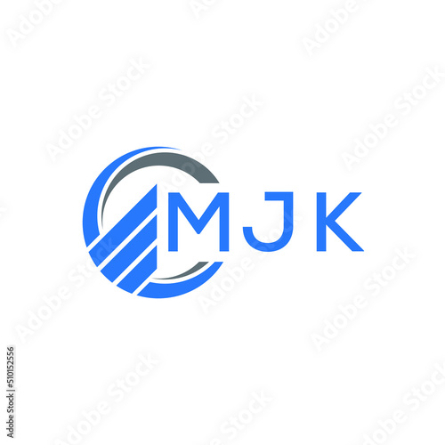 Free Download MJK Flat accounting logo design on white  background. MJK creative initials Growth graph letter logo concept. MJK business finance logo design. - GFXLoad