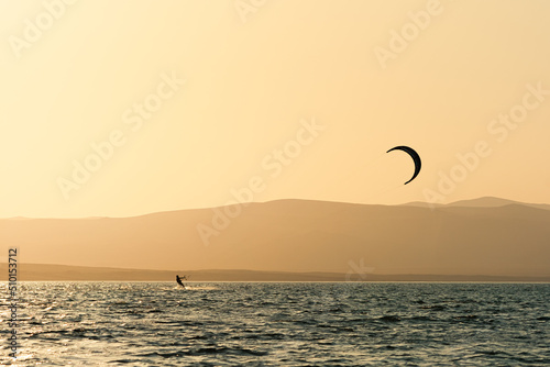 kitesurf at sunset