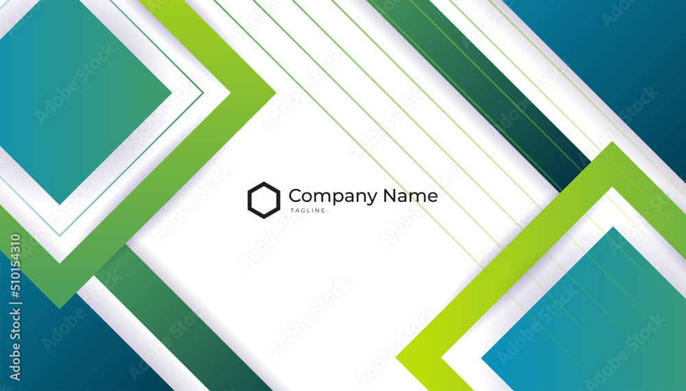 Modern blue and green business card and presentation background design ...