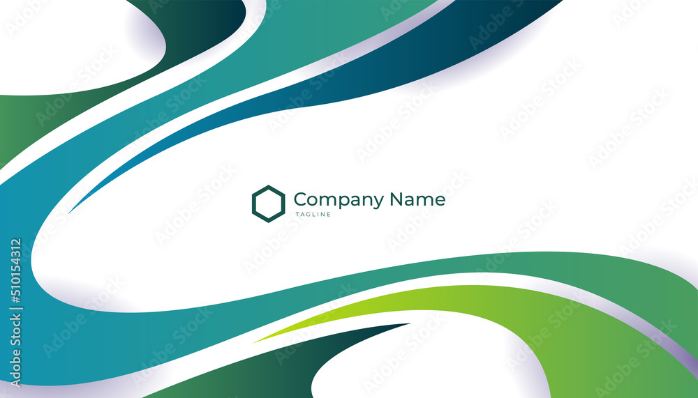 Modern blue and green business card and presentation background design ...