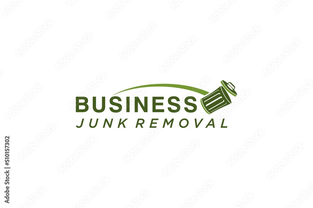 Rubbish bin Junk removal logo design, environmentally friendly garbage disposal service, simple minimalist design icon. Rubbish bin Junk removal logo design, environmentally friendly garbage disposal service, simple minimalist design icon.