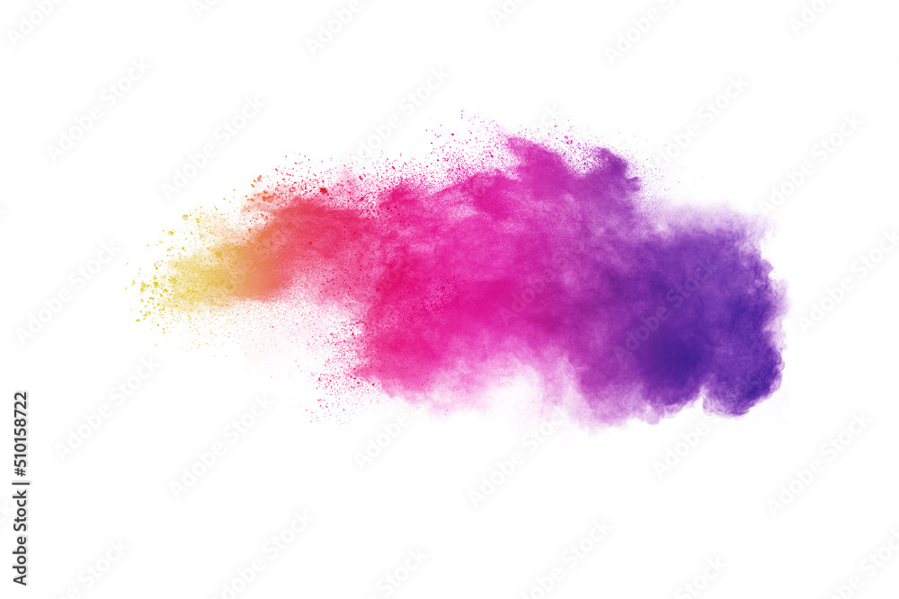 abstract powder splatted background. Colorful powder explosion on white  background. Colored cloud. Colorful dust explode. Paint Holi. Stock  Illustration | Adobe Stock