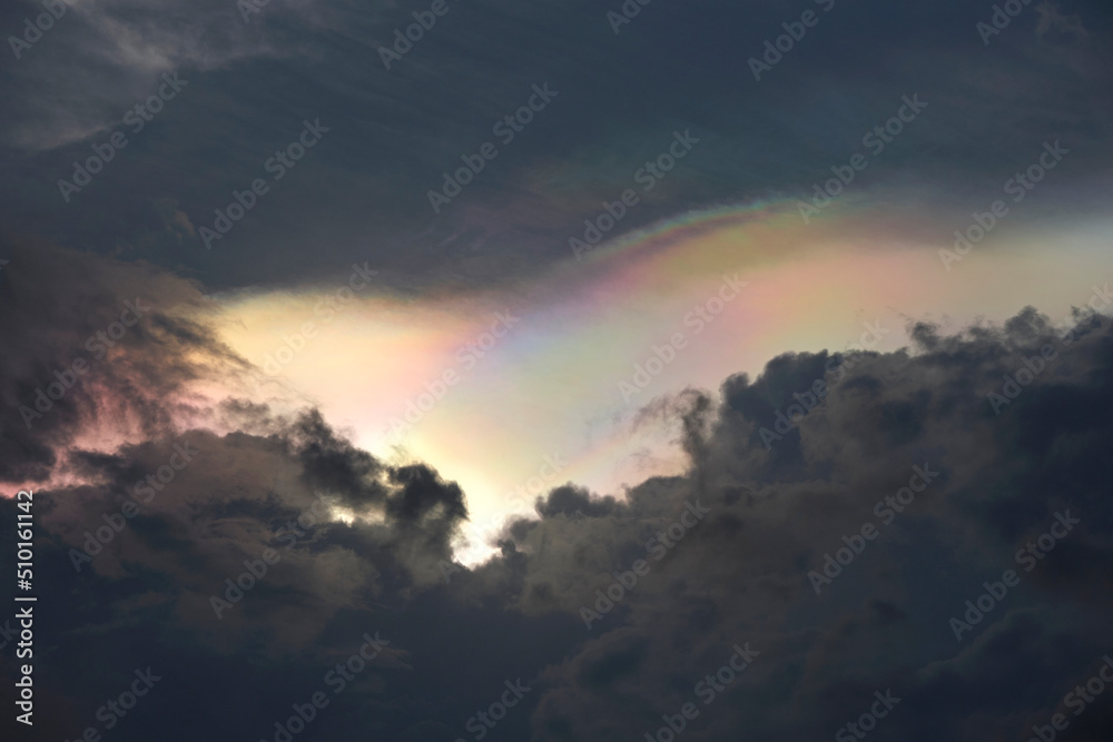 Closeup colorful rays of sky

