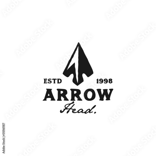 vintage logo arrow head vector template illustration