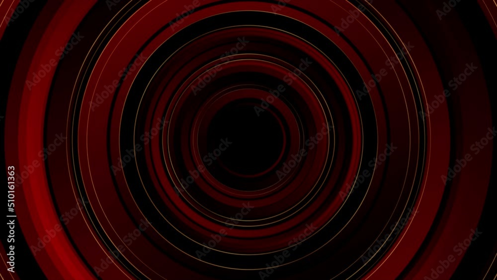 Abstract geometric red circles and golden linear rings on dark background. Seamless looping motion design. Video animation Ultra HD 4K 3840x2160 Abstract geometric red circles and golden linear rings on dark background. Seamless looping motion design. Video animation Ultra HD 4K 3840x2160