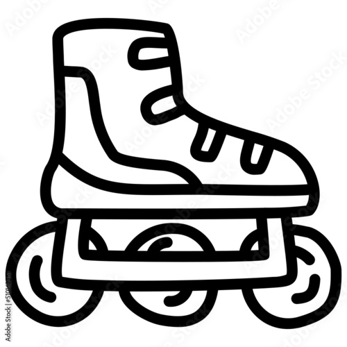 handdrawn skates icon