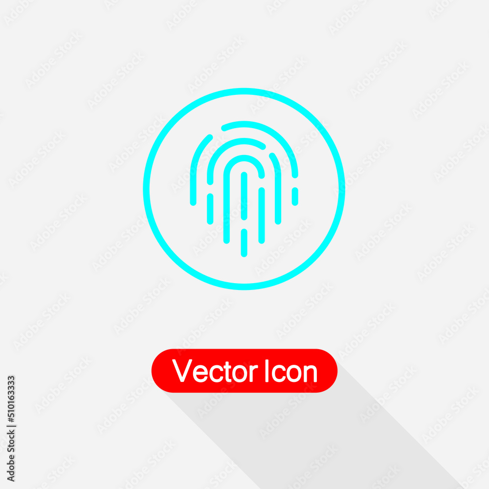 Unique Fingerprint Icon, Imprint Icon Vector lllustration Eps10 Unique Fingerprint Icon, Imprint Icon Vector lllustration Eps10