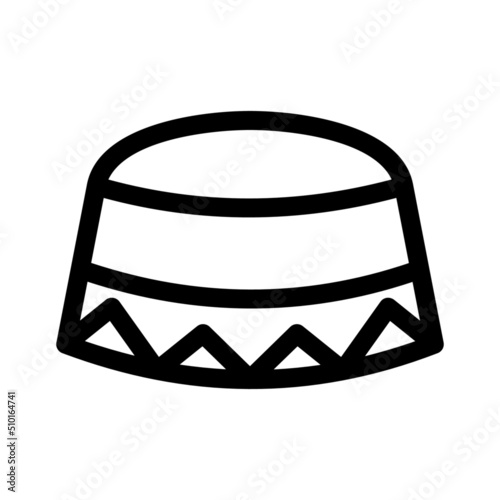 islamic cap icon or logo isolated sign symbol vector illustration - high quality black style vector icons
