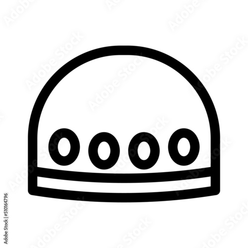 islamic cap icon or logo isolated sign symbol vector illustration - high quality black style vector icons
