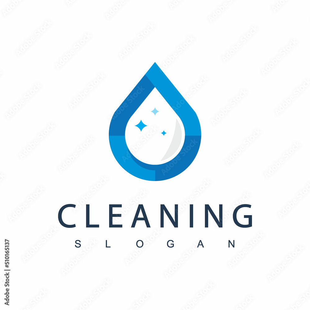 Drop Water Logo, Cleaning Concept Icon Drop Water Logo, Cleaning Concept Icon