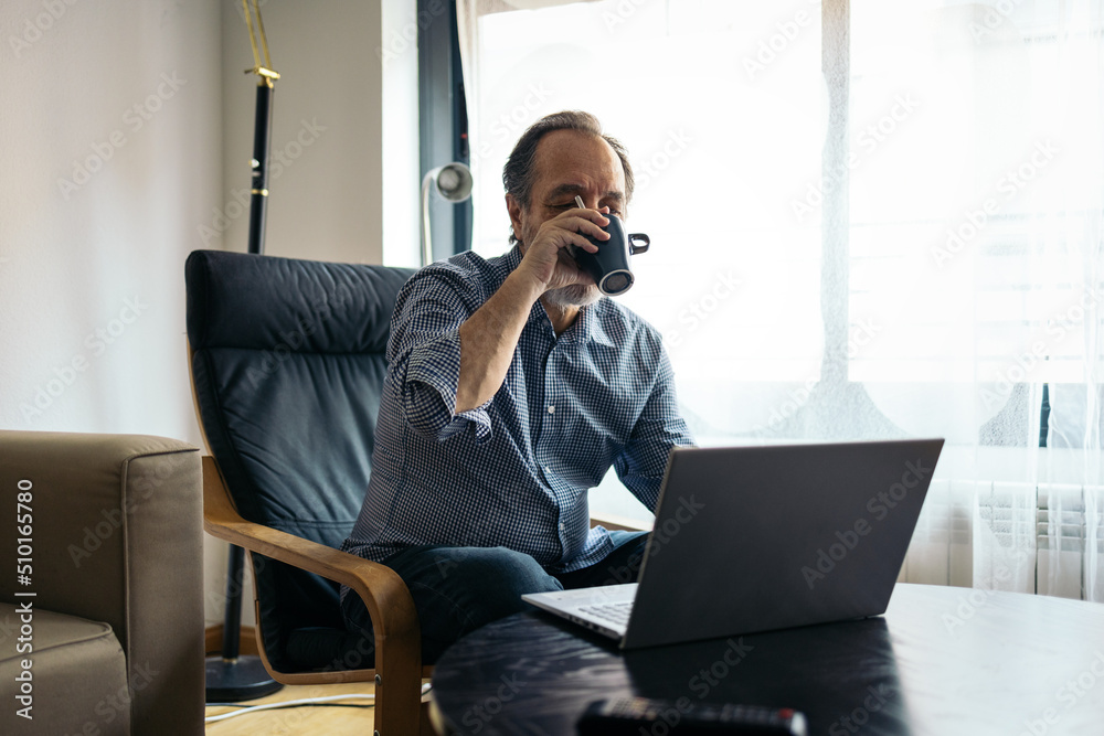 A man working from home A man working from home
