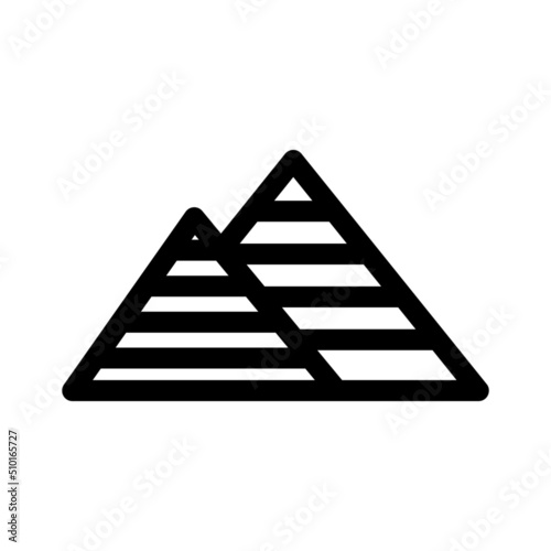 pyramid icon or logo isolated sign symbol vector illustration - high quality black style vector icons
