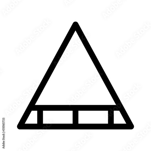 pyramid icon or logo isolated sign symbol vector illustration - high quality black style vector icons
