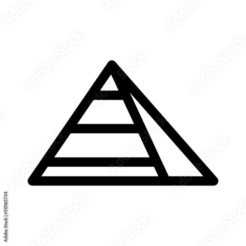 pyramid icon or logo isolated sign symbol vector illustration - high quality black style vector icons
