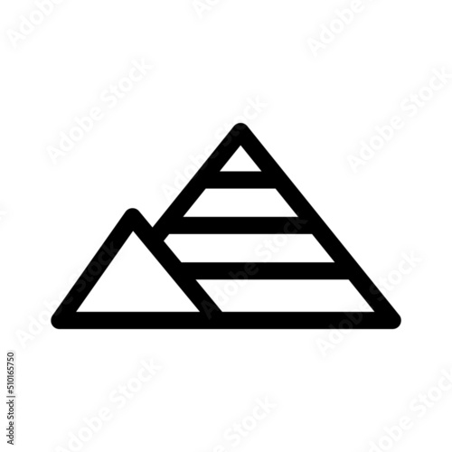 pyramid icon or logo isolated sign symbol vector illustration - high quality black style vector icons
