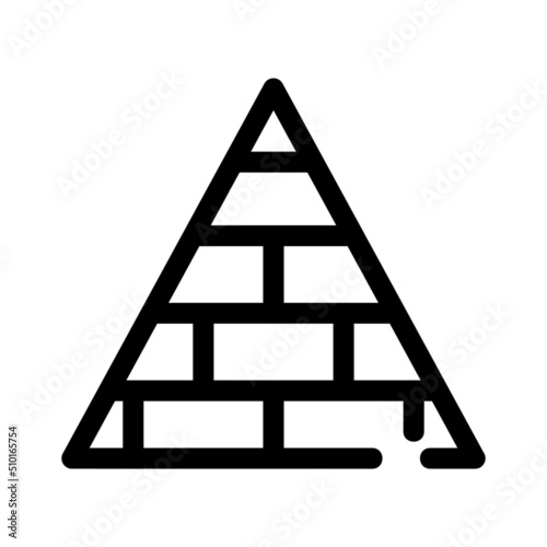 pyramid icon or logo isolated sign symbol vector illustration - high quality black style vector icons
