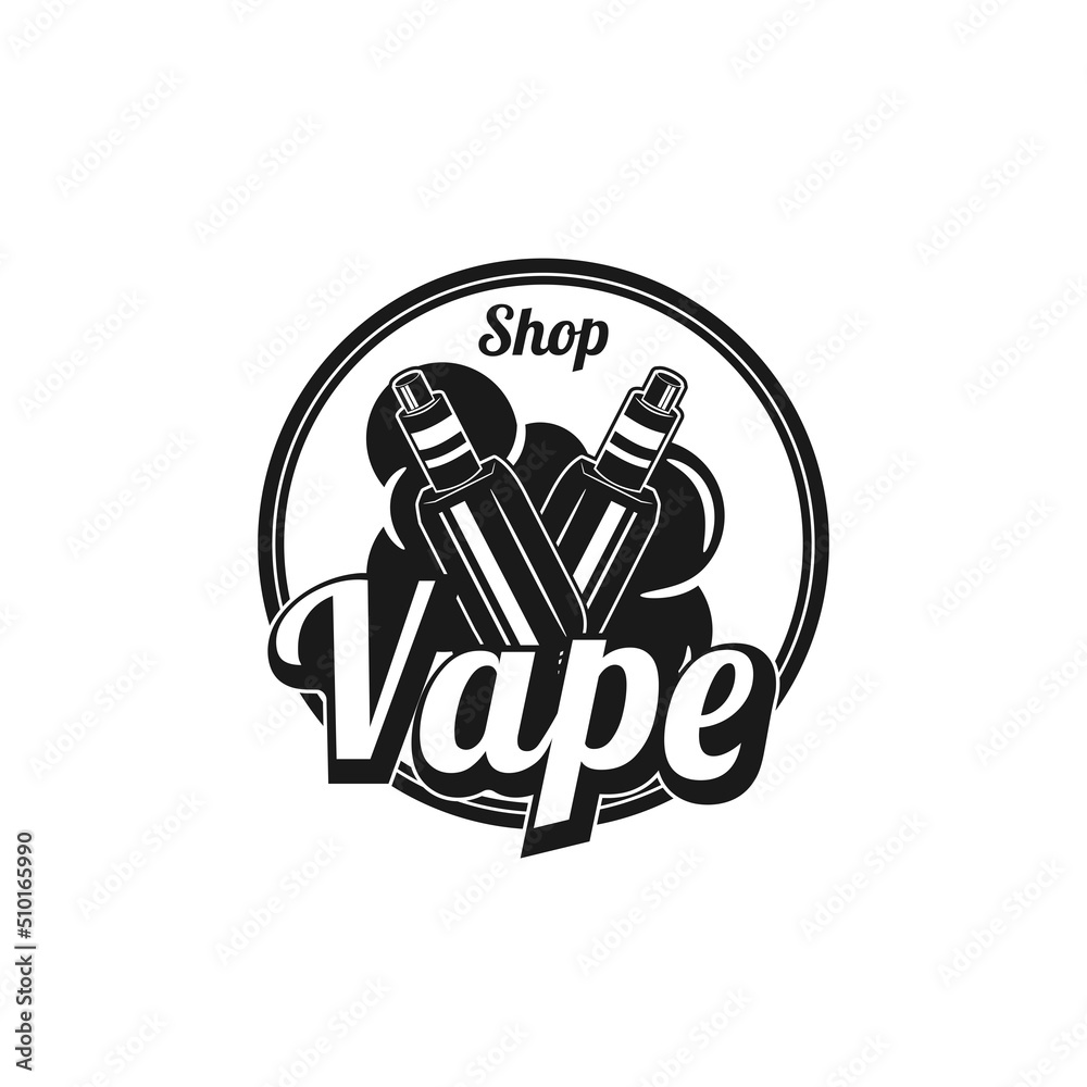 professional logo design for Vape shop vintage retro style