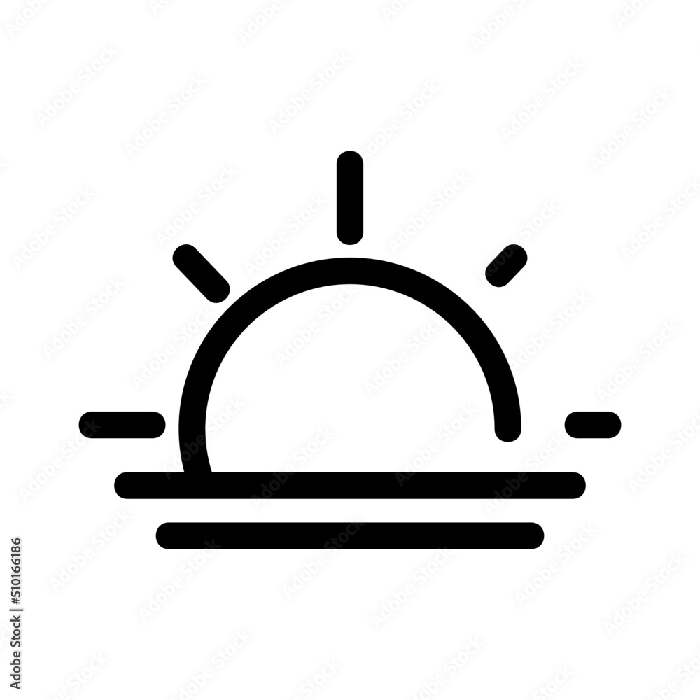 Obraz premium sunset icon or logo isolated sign symbol vector illustration - high quality black style vector icons