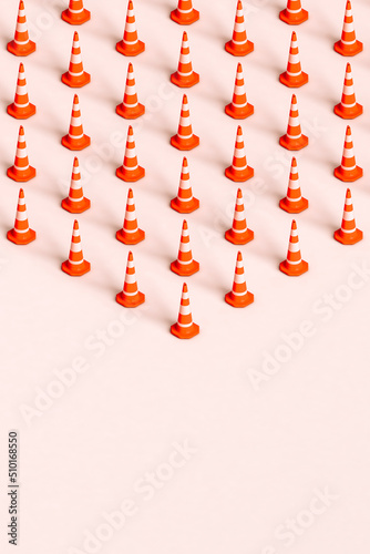 triange from traffic cones