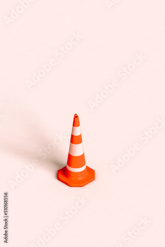 3d render of traffic cone. with copy space photo