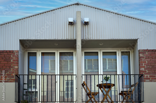 Terrace of first floor apartment building