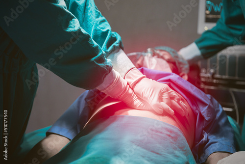 Bild auf Leinwand Medical team saving people life in hospital