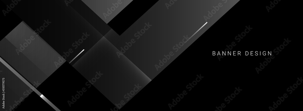 Obraz premium Darkness concept design black geometric background