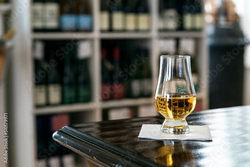 A Bourbon Sample In A Glencairn Glass photo