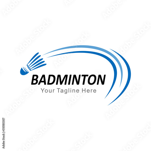 Shuttlecock badminton logo