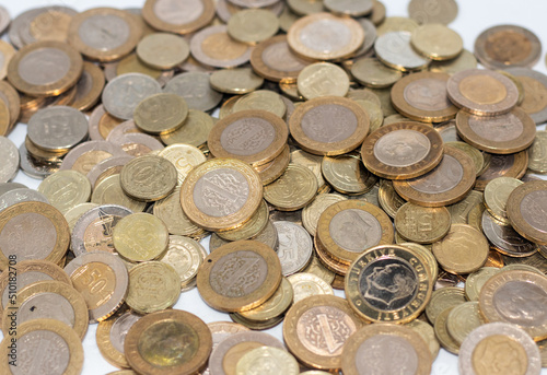 pile of  turkish metal coins