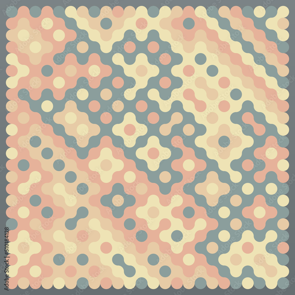 Multicolor truchet tiling connections illustration Multicolor truchet tiling connections illustration