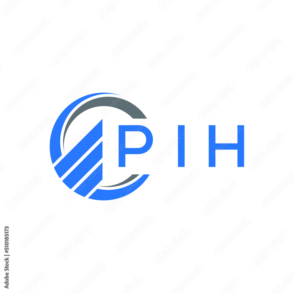 PIH Flat accounting logo design on white background. PIH creative initials Growth graph letter logo concept. PIH business finance logo design. PIH Flat accounting logo design on white background. PIH creative initials Growth graph letter logo concept. PIH business finance logo design.