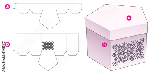 packaging box die cut template and 3D mockup