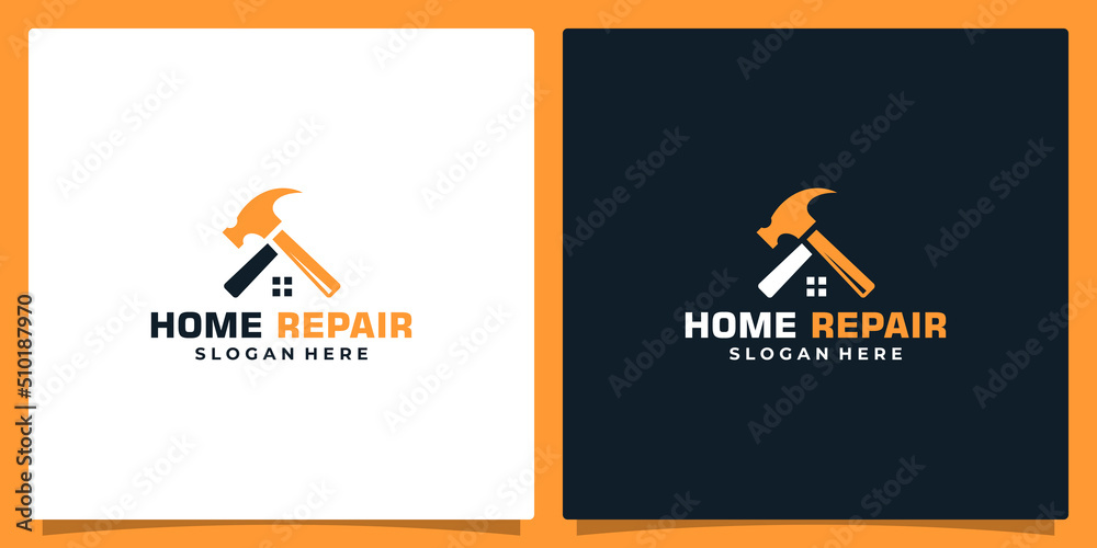 Illustration vector graphic of Construction, home repair, and house building Concept Logo Design template.