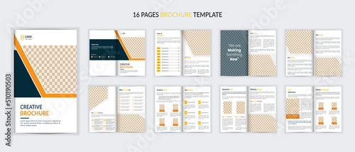 Creative business brochure template modern shapes style brochure template