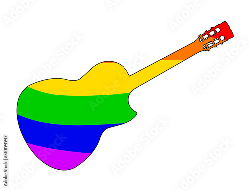 LGBT Rainbow Guitar