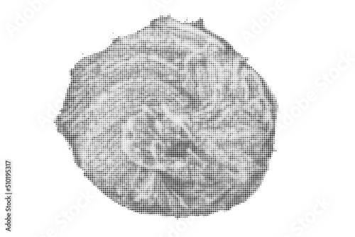 Black Halftone Texture On White Background. Modern Dotted Futuristic Backdrop. Fade Noise Overlay. Digitally Generated Image. Pop Art Style. Vector Illustration, Eps 10.