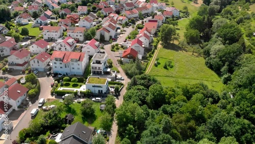 4K footage, aerial shot of Germany, on a summer day