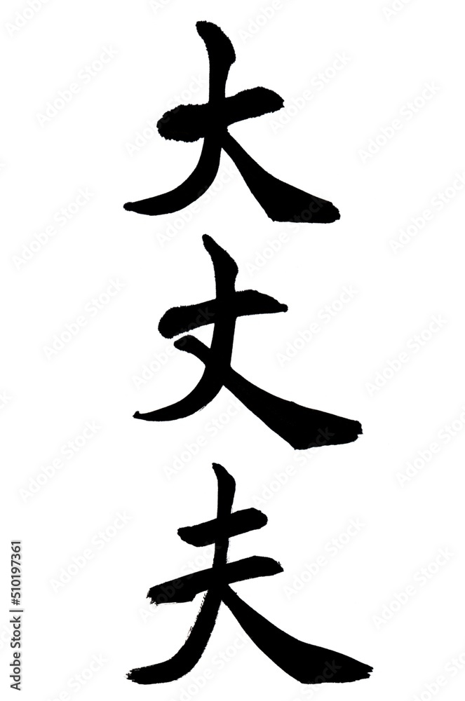 書家による筆文字　楷書大丈夫