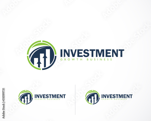 investment logo creative growth business brand sign symbol arrow