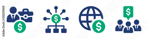 Income icon vector. Finance dollar money illustration concept.