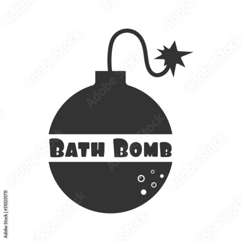 Bath Bomb logo. Vector illustration