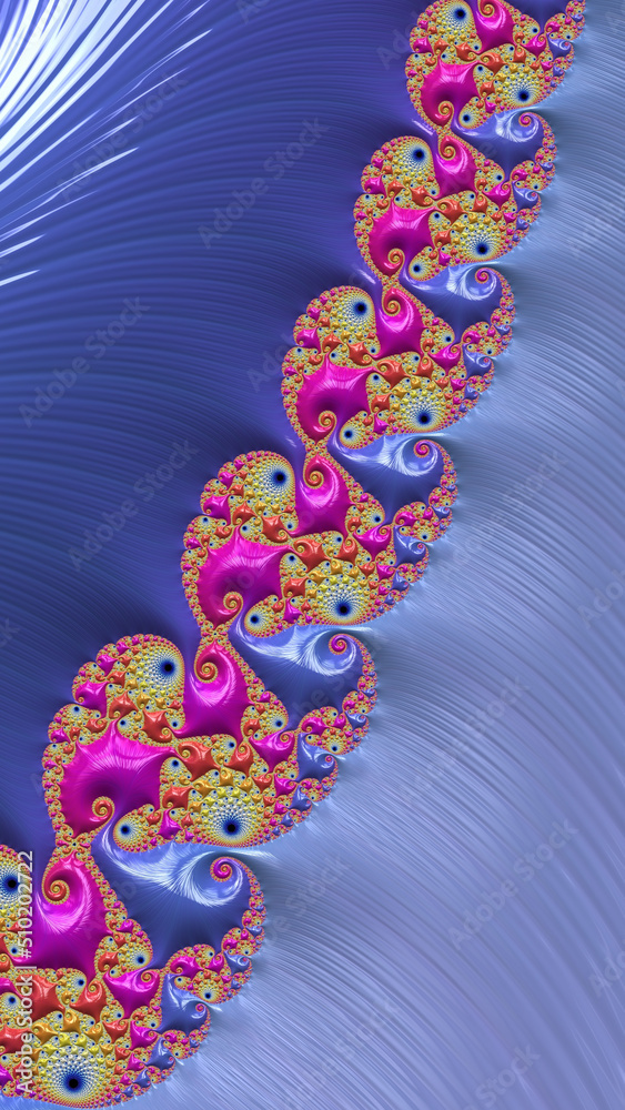 Obraz premium Artistic and imaginative digitally designed abstract 3D fractal background