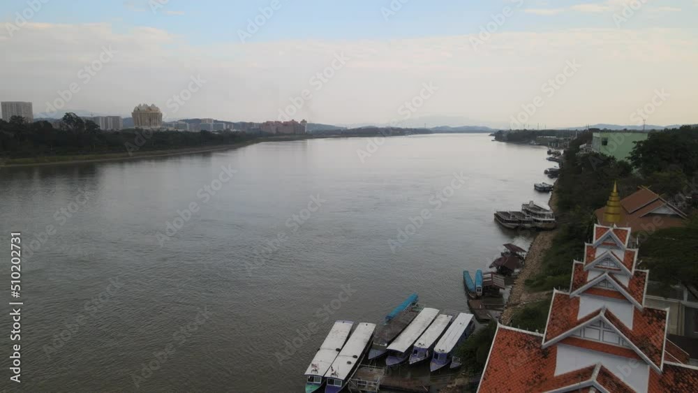 The area around Golden Triangle and Mekong River, Thailand The area around Golden Triangle and Mekong River, Thailand