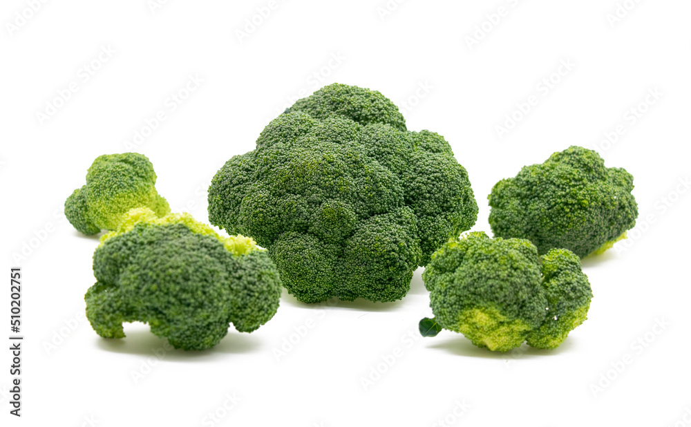 Broccoli isolated on white background, Set of broccoli Broccoli isolated on white background, Set of broccoli