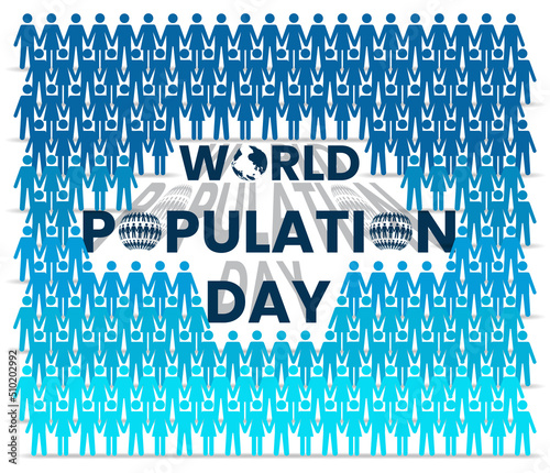 Illustration of world population day. suitable for banners or greeting posters.